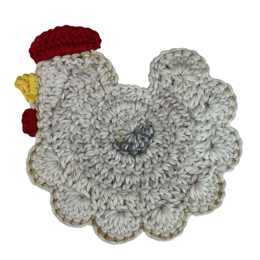 Crochet Chicken Cup Mug Coaster‎ Crochet Handcrafted Handmade Cotton Pick One